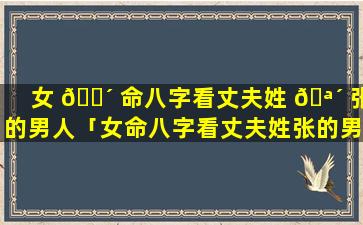 女 🐴 命八字看丈夫姓 🪴 张的男人「女命八字看丈夫姓张的男人怎么样」